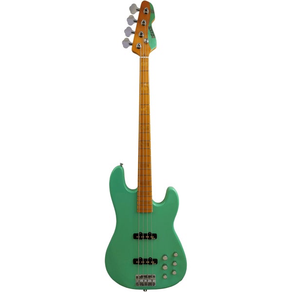 Markbass MB GV 4 Gloxy Val Surf Green CR MP elektrische basgitaar met gigbag