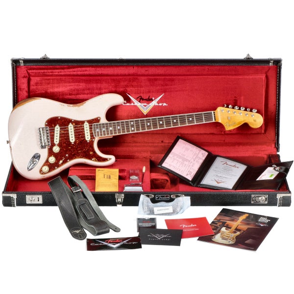 Fender Custom Shop Time Machine 1967 Strat Relic Closet Classic Hardware Faded Aged Shell Pink - CZ577374
