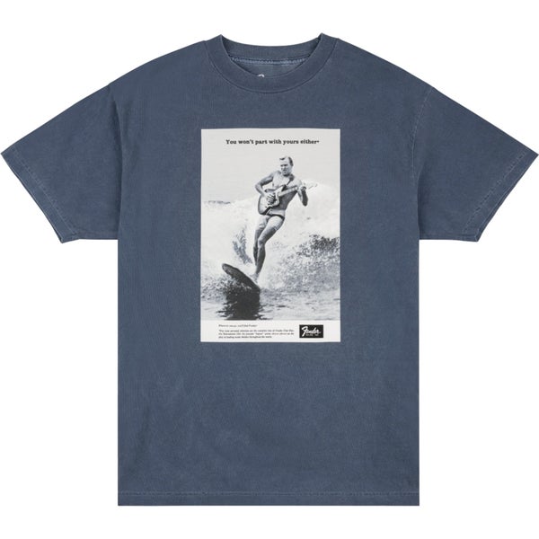 Fender Vintage Ad Surfer T-Shirt Ocean L