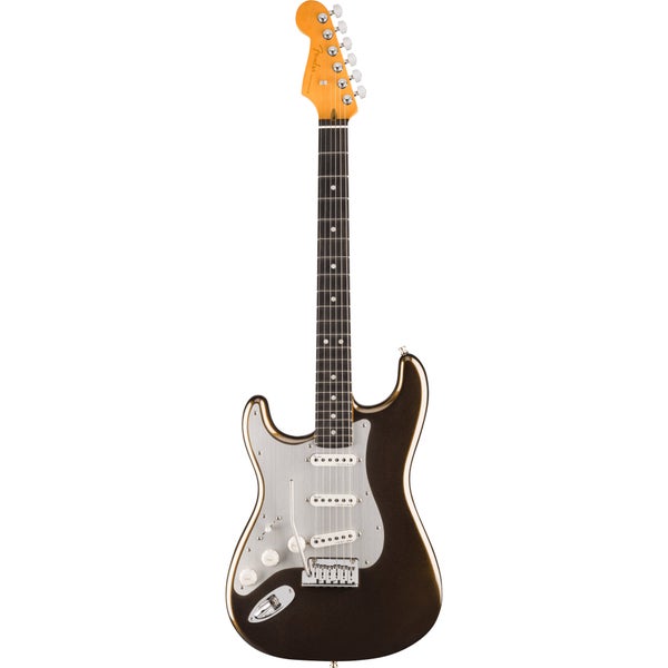 Fender American Ultra II Stratocaster Left-Hand EB Texas Tea linkshandige elektrische gitaar met koffer