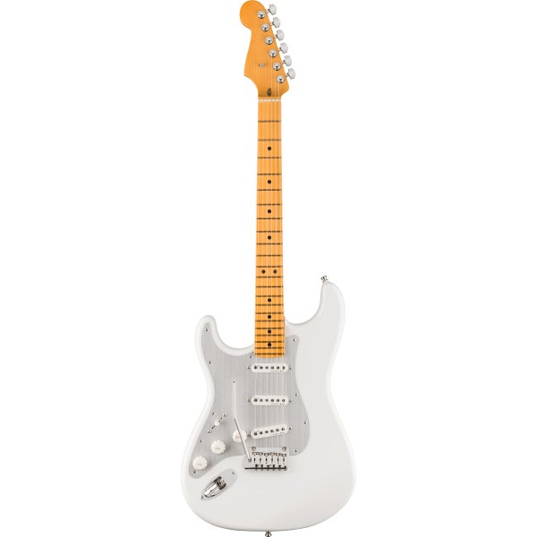 Fender American Ultra II Stratocaster Left-Hand MN Avalanche linkshandige elektrische gitaar met koffer