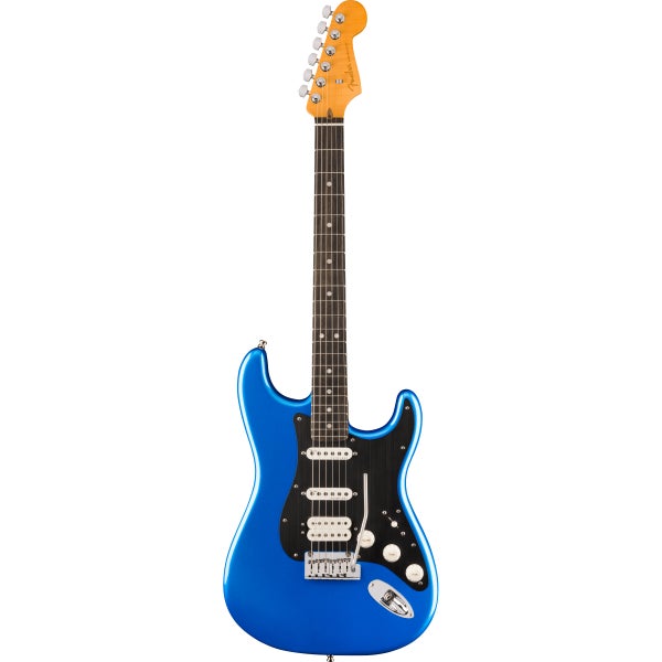 Fender American Ultra II Stratocaster HSS EB Noble Blue elektrische gitaar met koffer