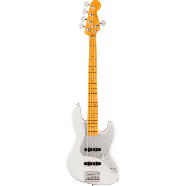 Fender American Ultra II Jazz Bass V MN Avalanche 5-snarige elektrische basgitaar met koffer