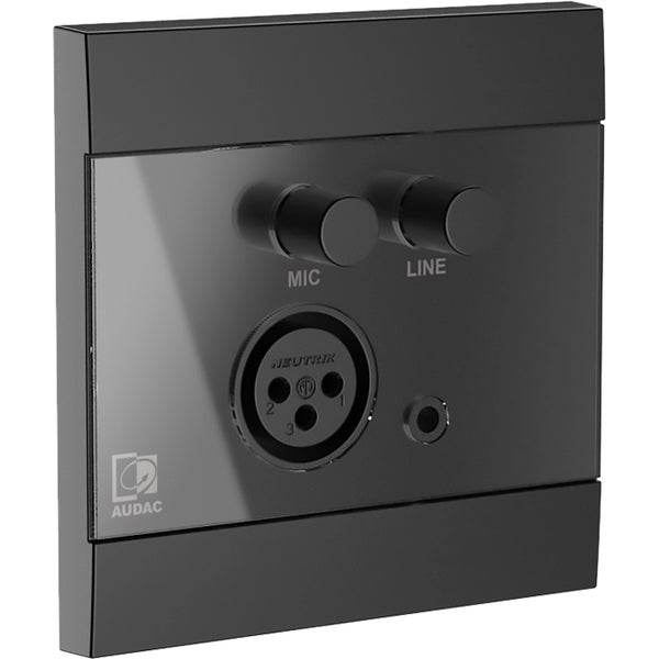 Audac WP205/B wandpaneel voor ARES5A-systeem, zwart