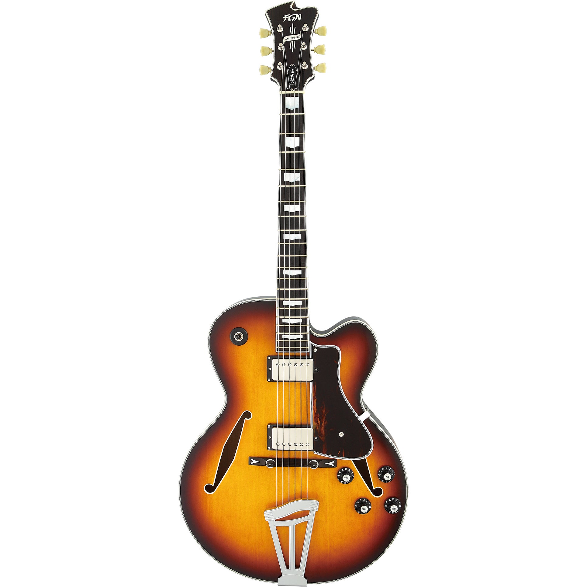 FGN Guitars Masterfield Jazz HH Jazz Burst elektrische gitaar