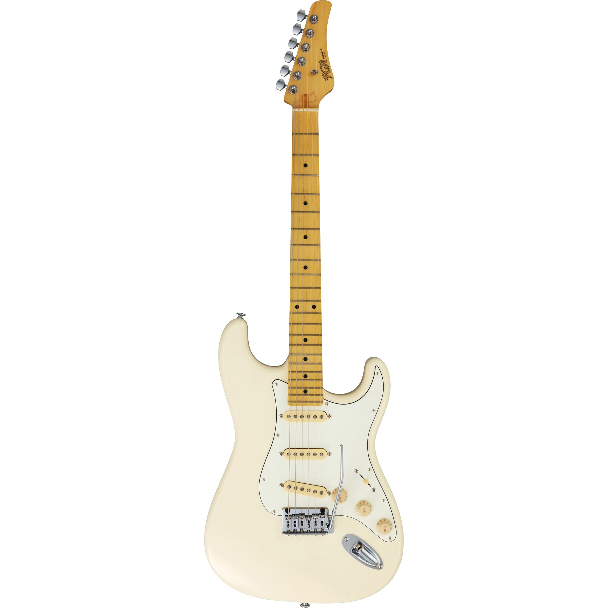 FGN Guitars Boundary ST Olympic White elektrische gitaar