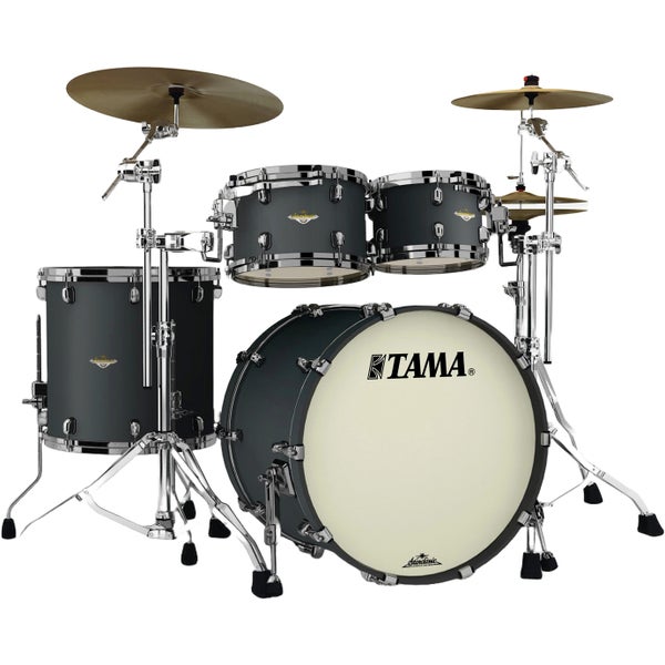 Tama MA42TZBNS-FBK Starclassic Maple Flat Black 4d. shellset zwart vernikkelde hardware