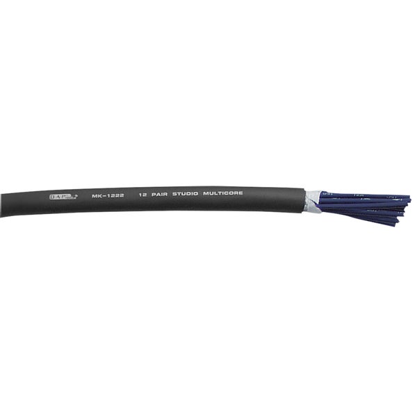 DAP MK-1222 12 parige studio-multicore per meter zwart