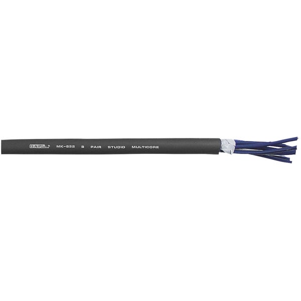 DAP MK-822 8 parige studio-multicore per meter zwart