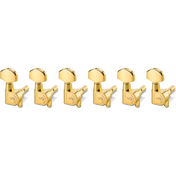 Schaller M6 135 Locking 6-In-Line Gold locking stemmechanieken voor gitaar