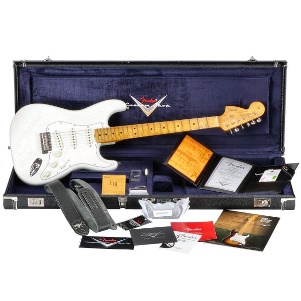 Fender Custom Shop Jimi Hendrix Voodoo Child Signature Stratocaster Journeyman Relic MN Olympic White - VC0622