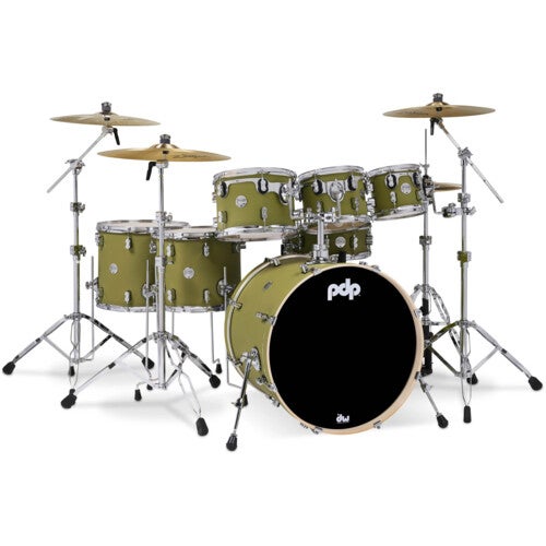 PDP Drums PDCM2217SO Concept Maple 7-Piece Satin Olive 7-Piece Shell Set