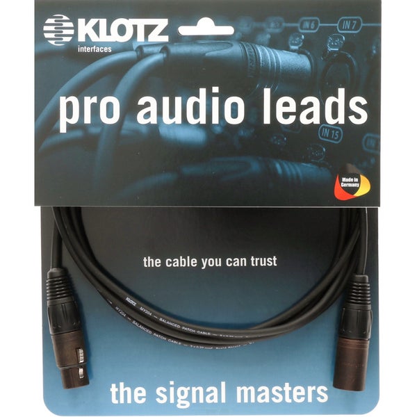 Klotz B-2 B2FM1N0100 audiokabel Neutrik XLR 3p male - XLR 3p female 1m