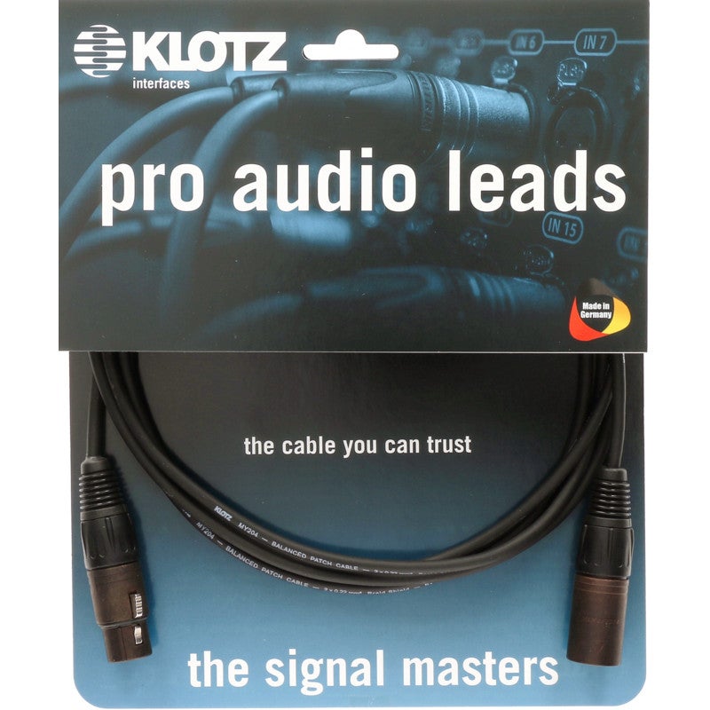Klotz B-2 B2FM1N0200 audiokabel Neutrik XLR 3p male - XLR 3p female 2m