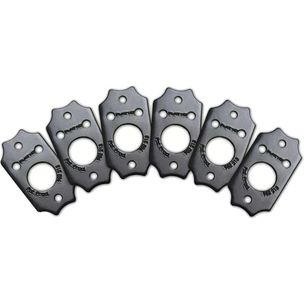 Graph Tech PRT-952-213-B0 Ratio InvisoMatch Gibson-Style Mounting Plates 2 Screw Hole Black (set van 6)