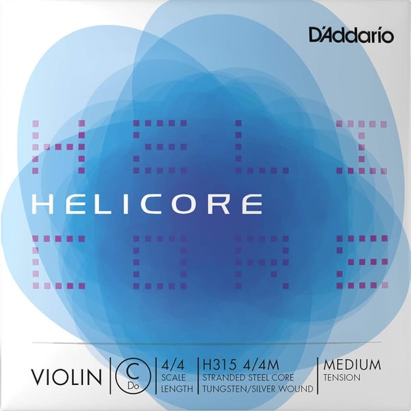 D'Addario H315-4/4M Helicore Violin Single Low C String 4/4 medium tension
