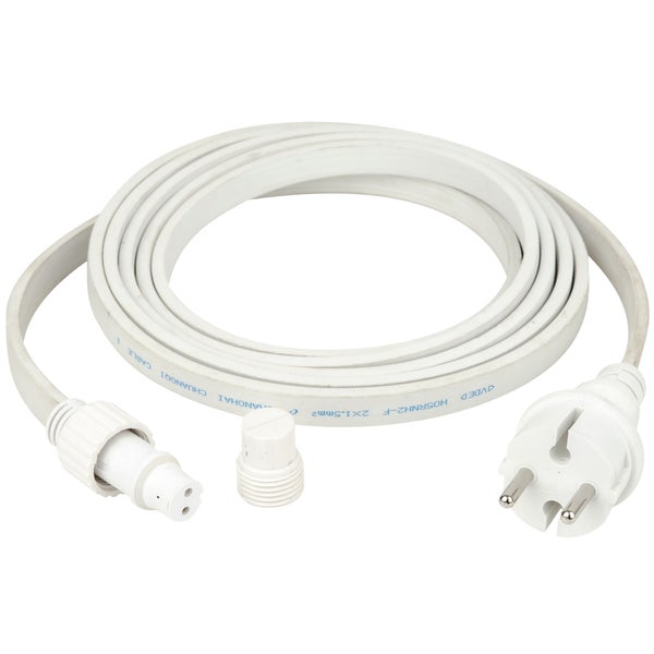 Showgear voedingskabel voor Festoon Light E27, wit