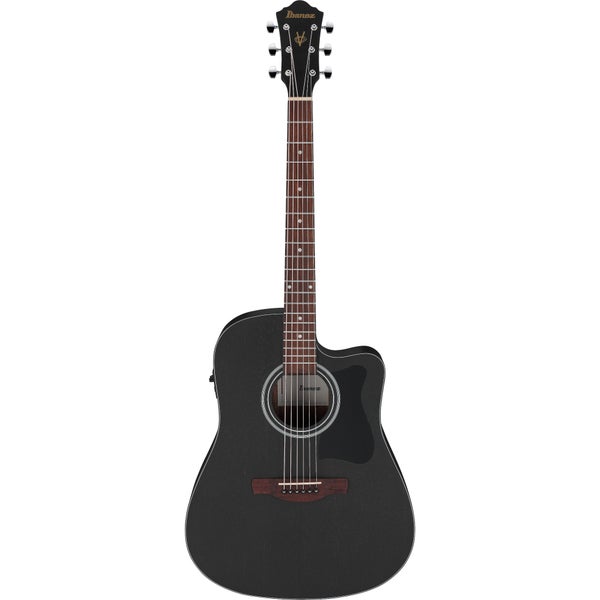 Ibanez V44CE Weathered Black Open Pore elektrisch-akoestische westerngitaar