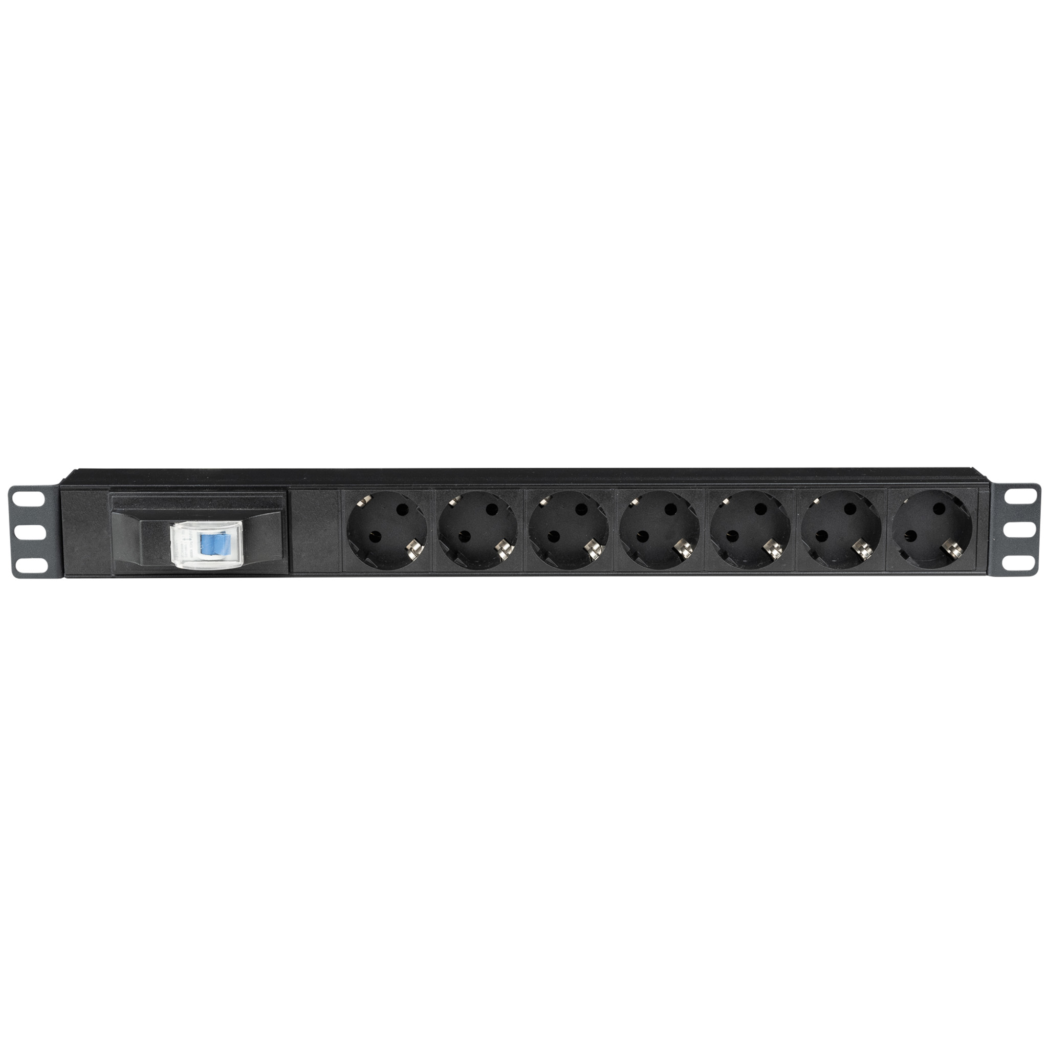 Showgear Socketstrip 7 19 inch stroomverdeler met zekering 7-voudig