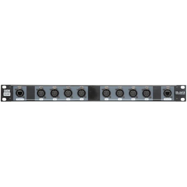 Showgear DS-24 F/5 DMX 5p (female) racksplitter via RJ45