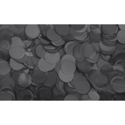 Showgear Metallic Confetti rond 1 kg 55 mm, zwart