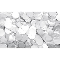 Showgear Metallic Confetti rond 1 kg 55 mm, wit