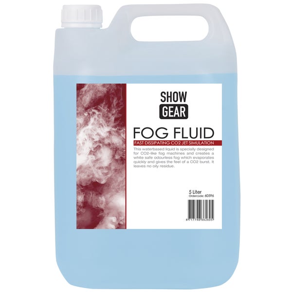 Showgear Fog Fluid Fast Dissipating rookvloeistof snel oplossend 5 liter