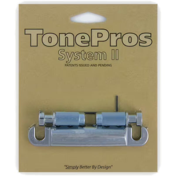 TonePros T1Z Chrome Metric Locking Stop Tailpiece