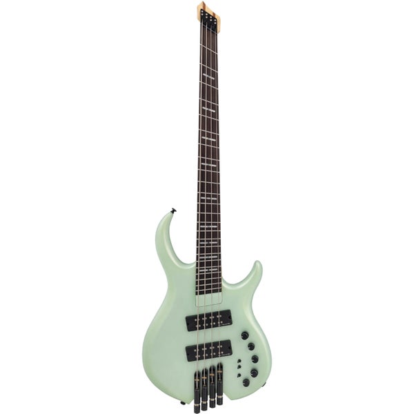 Sire Marcus Miller M6H 4-String Surf Green Metallic Satin headless elektrische basgitaar met gigbag