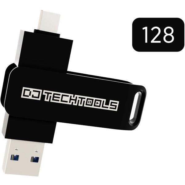DJ TechTools Chroma Drive 128 GB Black USB-stick voor DJ's (USB-A, USB-C)