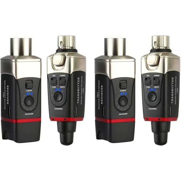 Xvive XV U35D Dual Microphone Wireless System 5.8 GHz dubbele snap-on voor dynamische microfoon