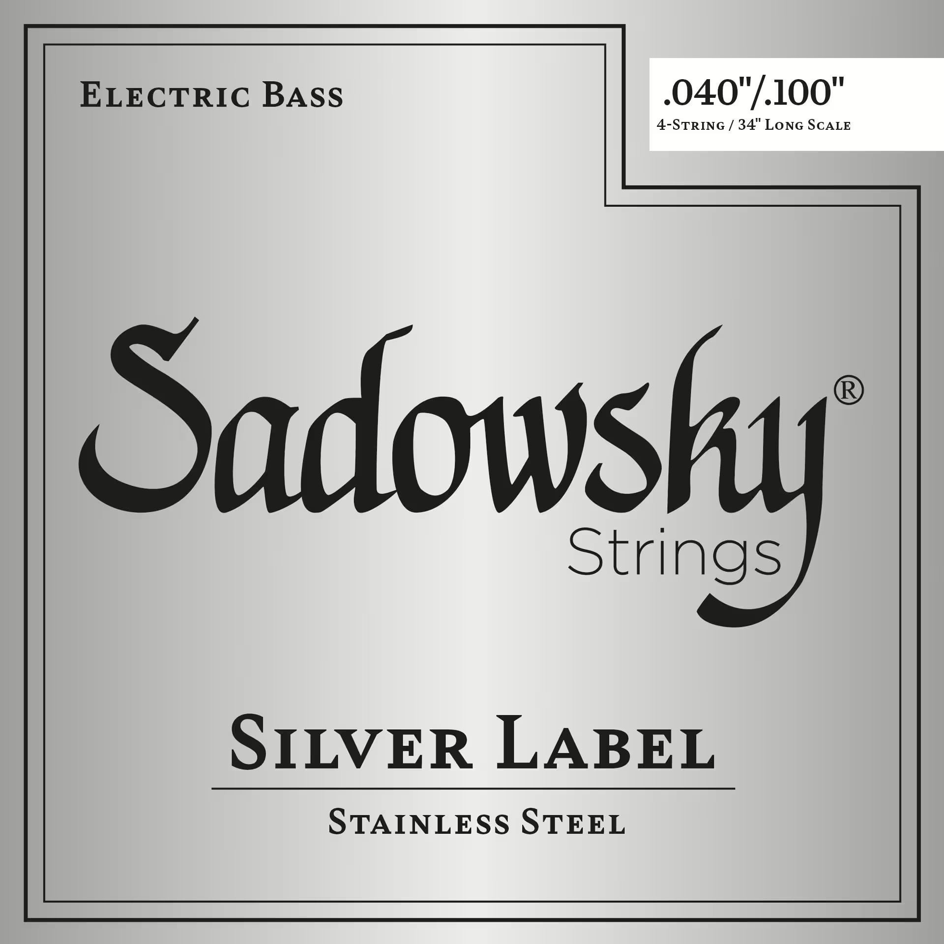 Sadowsky Silver Label Bass String Set Stainless Steel 40-100 för elbas