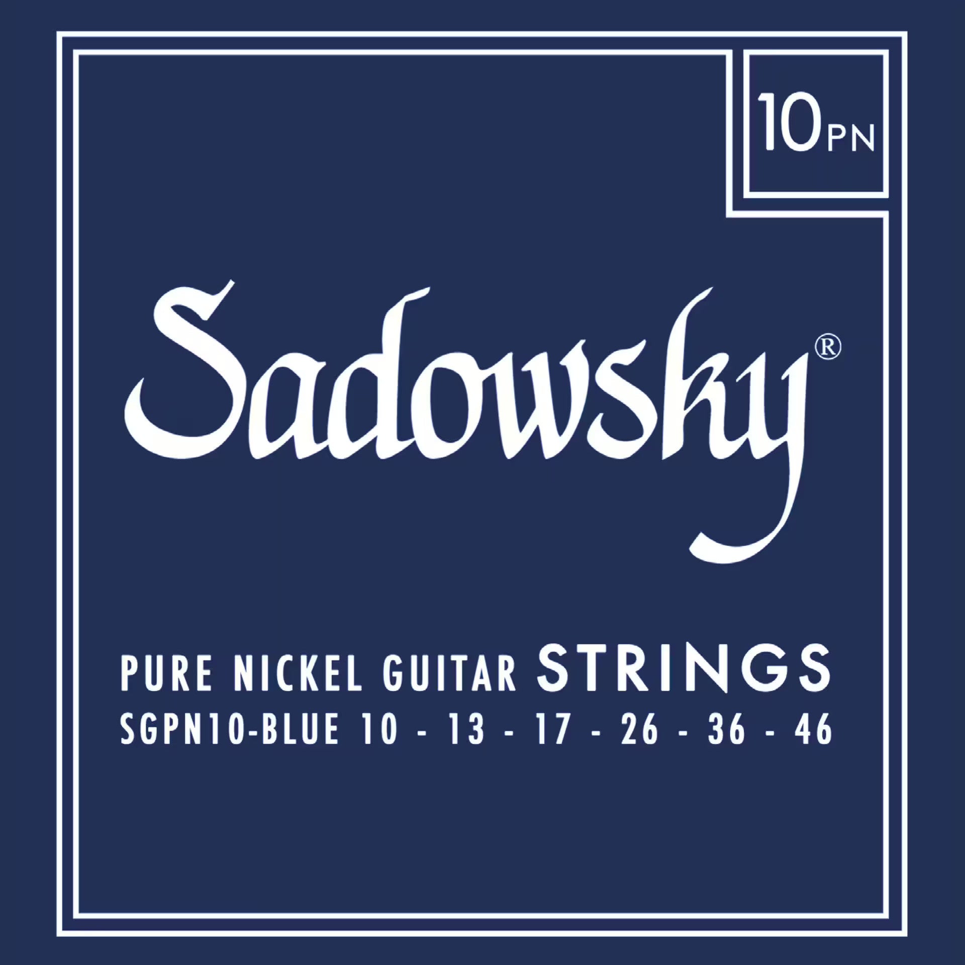 Sadowsky Blue Label Guitar String Set Pure Nickel 10-46 voor elektrische gitaar