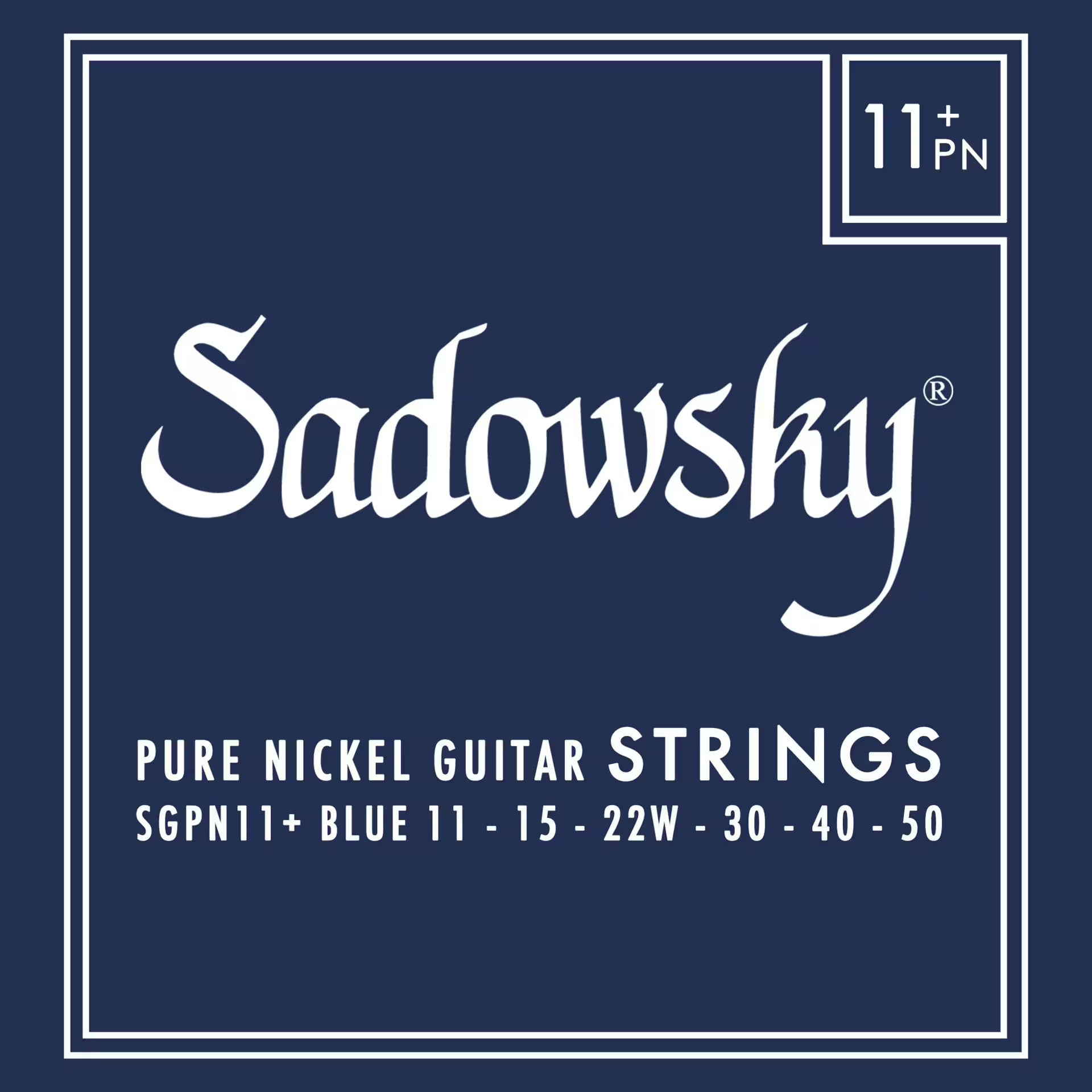 Sadowsky Blue Label Guitar String Set Pure Nickel 11-50 för elgitarr