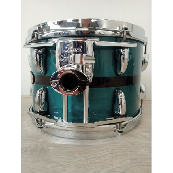 (B-Stock) Pearl Master Maple Aqua Turkoise Stripe 14 x 12 inch floortom