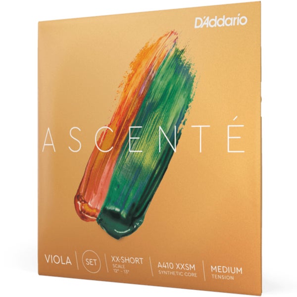 D'Addario A410 XXSM Ascenté Extra-Extra-Short Scale, Medium Tension Altviool snaren set