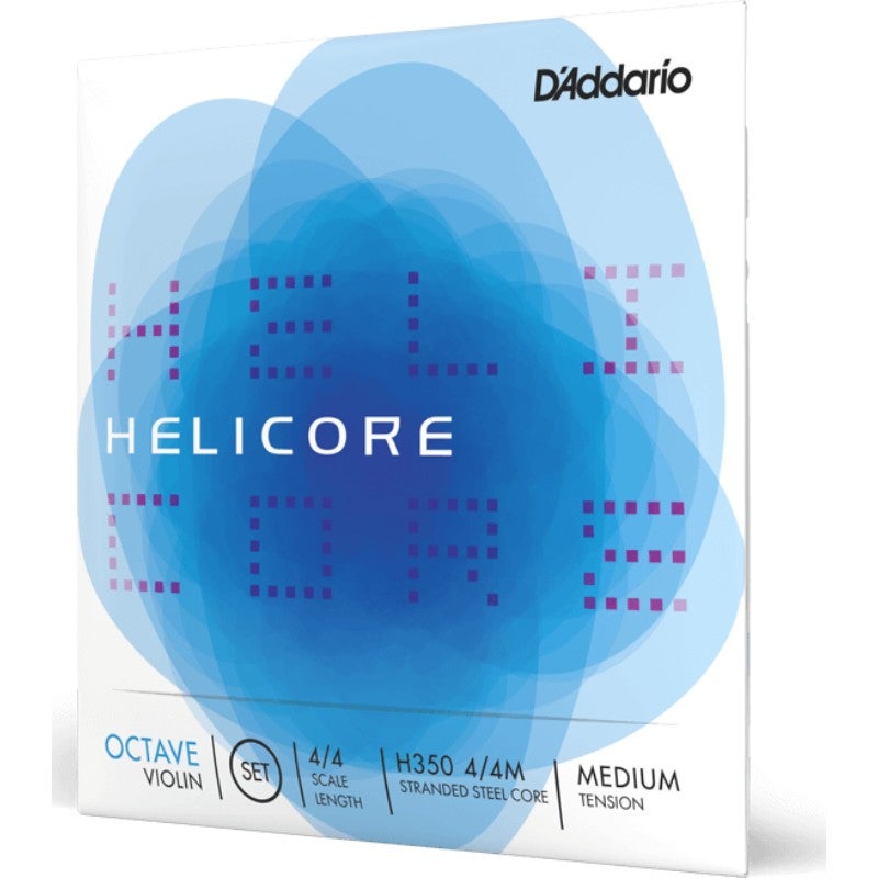 D'Addario H350 4/4M Helicore Octave 4/4 Scale, Medium Tension Jeu de cordes de violon octave