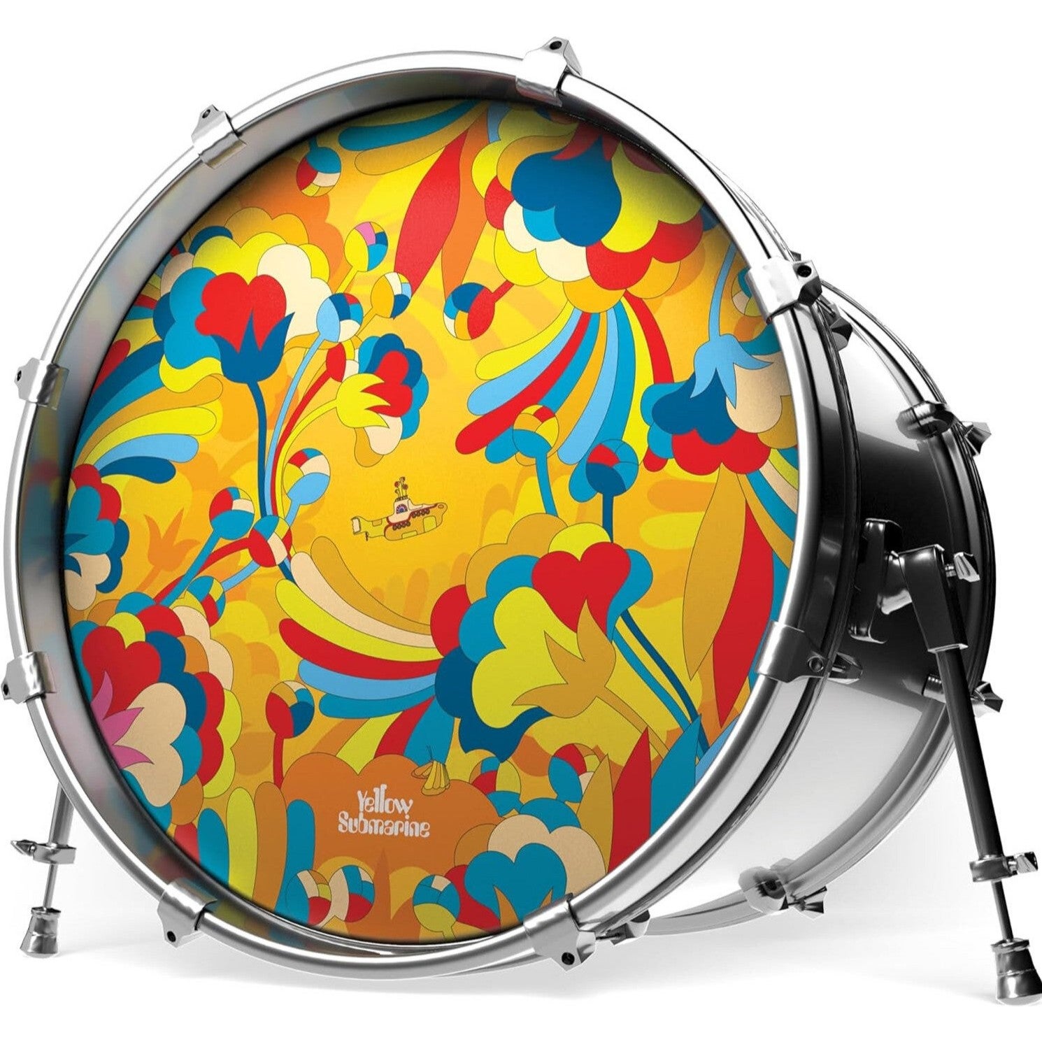 Evans INK22YELSUB-1 Yellow Submarine Primrose Prairie Resonant basdrumvel, 22 inch