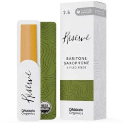 D'Addario Woodwinds ODLR0525 Organic Reserve Baritonsaxofoonrieten, 2.5, 5-pack