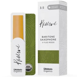 D'Addario Woodwinds ODLR0535 Organic Reserve Baritonsaxofoonrieten, 3.5, 5-pack