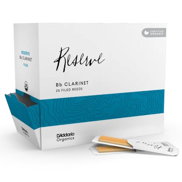 D'Addario Woodwinds ODCR0125-B25 Organic Reserve Bb Klarinetrieten, 2.5, 25-pack