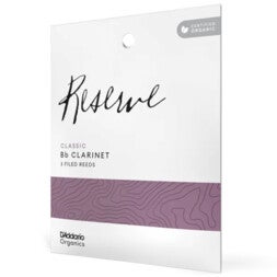 D'Addario Woodwinds ODCT0320 Organic Reserve Classic Bb Klarinetrieten, 2.0, 3-pack