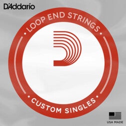 D'Addario LE013 Single Plain Steel 013 Loop End losse snaar met lus