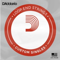 D'Addario LE014 Single Plain Steel 014 Loop End banjo snaar enkel