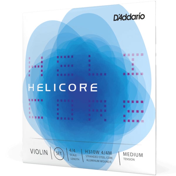 D'Addario H310W 4/4M Helicore String Set Wound E, 4/4, Medium Tension Vioolsnaren set