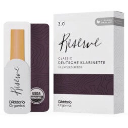 D'Addario Woodwinds ORCR1030D Organic Reserve Deutsche Klarinetrieten, 3.0, 10-pack