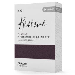D'Addario Woodwinds ORCR1035D organic Reserve Deutsche Klarinetrieten, 3.5, 10-pack