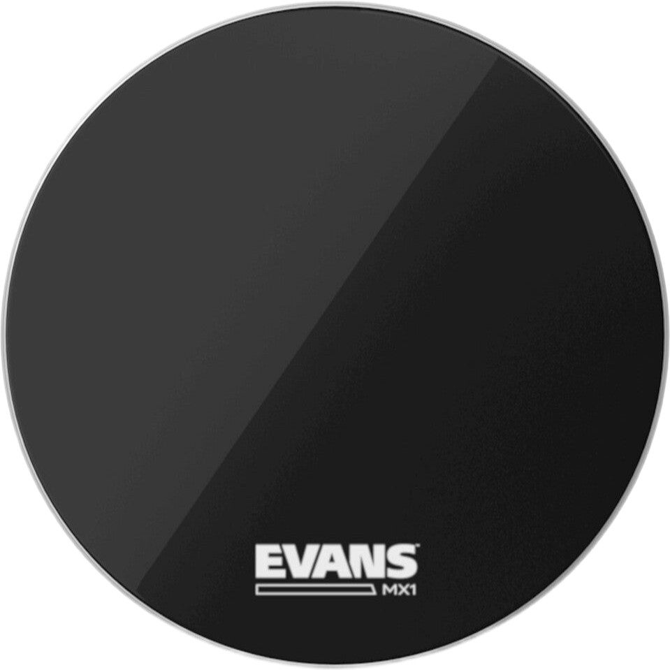 Evans BD30MX1B MX1 Black marching bassdrumvel 30 inch