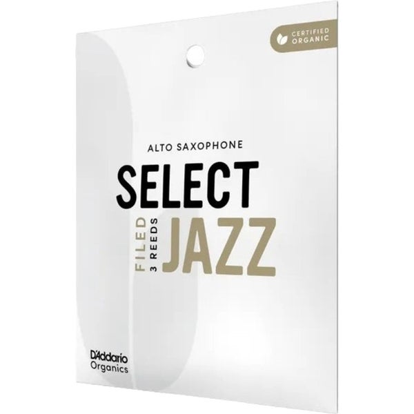 D'Addario Woodwinds ORSF03ASX2H Organic Select Jazz Altsaxofoon rieten, 2 Hard, 3-pack
