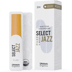 D'Addario Woodwinds ORSF05BSX3M Organic Select Jazz Baritonsaxofoonriet, 3 Medium, 5-pack